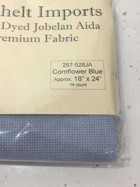 Wichelt Hand Dyed Jobelan Aida in Cornflower Blue