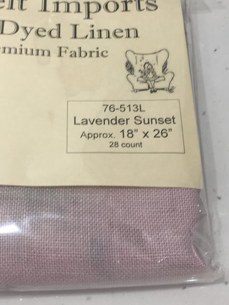 Wichelt Hand Dyed Jobelan Linen in Lavender Sunset (Marbled)