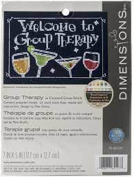 Dimensions Counted Cross Stitch Kit - Welcome to Group Therapy