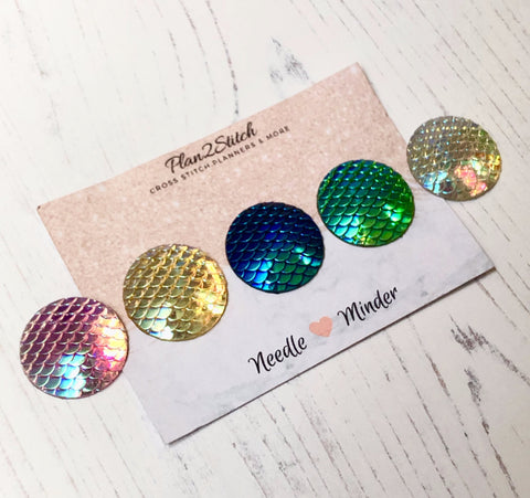 Mermaid Scale Dot Needleminders for Cross Stitch and Embroidery