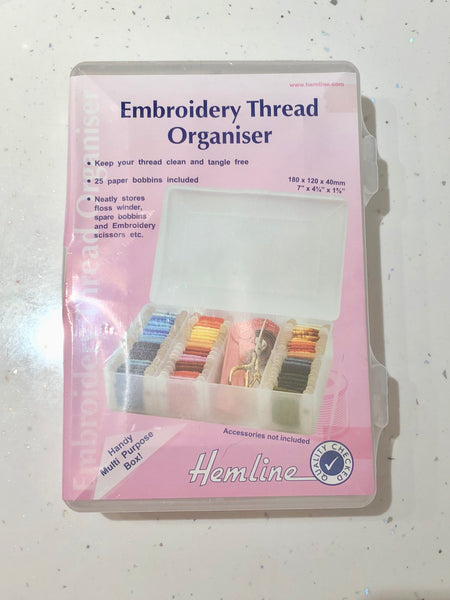 Medium Hemline Embroidery Thread Organiser Plastic Compartmental Storage Box