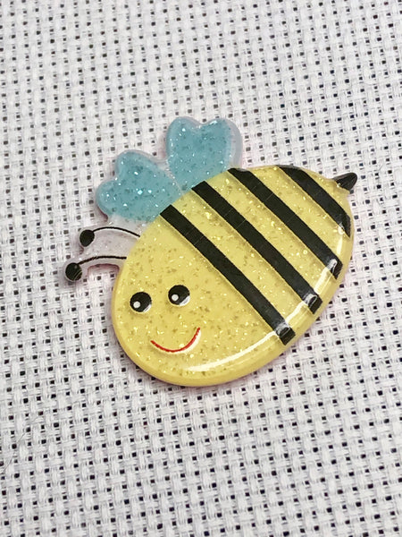 Bumbles the Bee Glittery Needle Minder