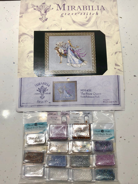 The Snow Queen Mirabilia MD143 Cross Stitch Chart/Embellishment Pack
