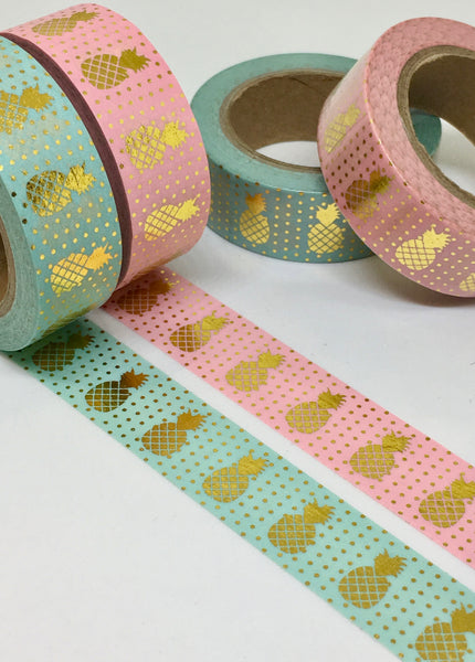 Gold Foil Pineapple Washi Tapes