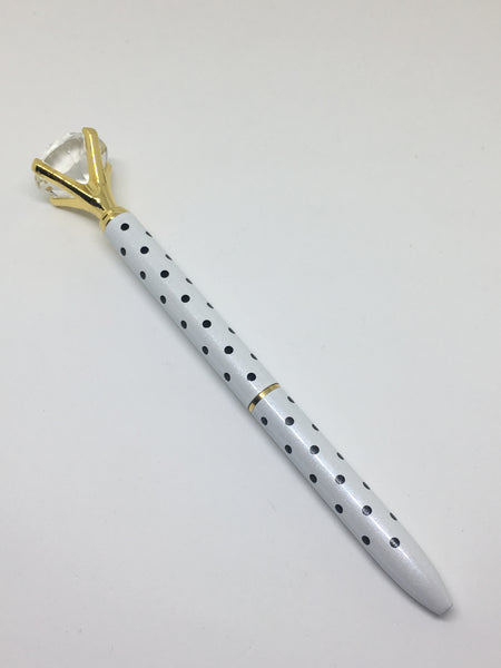Luxury Polka Dot Diamond Ball Point Pen