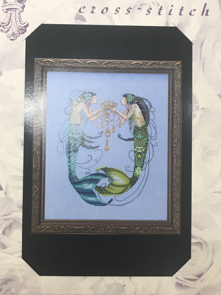 Twin Mermaids Mirabilia MD141 Cross Stitch Chart/Embellishment Pack