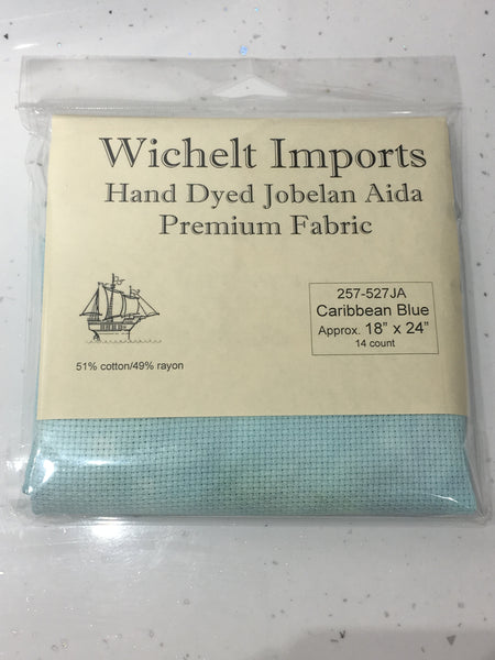 Wichelt Hand Dyed Jobelan Aida in Caribean Blue
