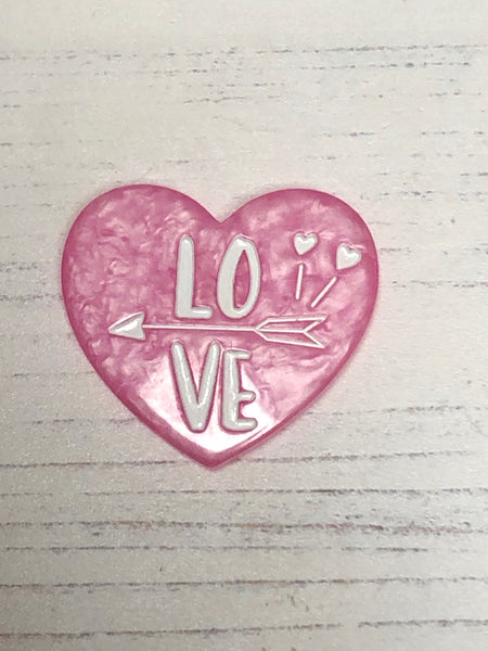 Love Hearts Iridescent Swirl Needle Minder