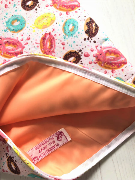 Donut Splatter Luxury Padded Project Bag, Q-Snap Frame Bag Set