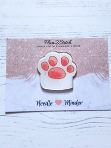 Cat Paw Needleminder for Cross Stitch and Embroidery