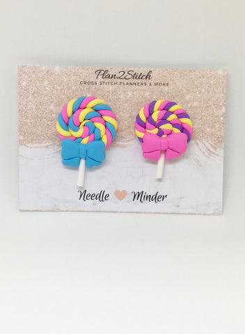 Cute Candy Swirl Lollipop Needleminder