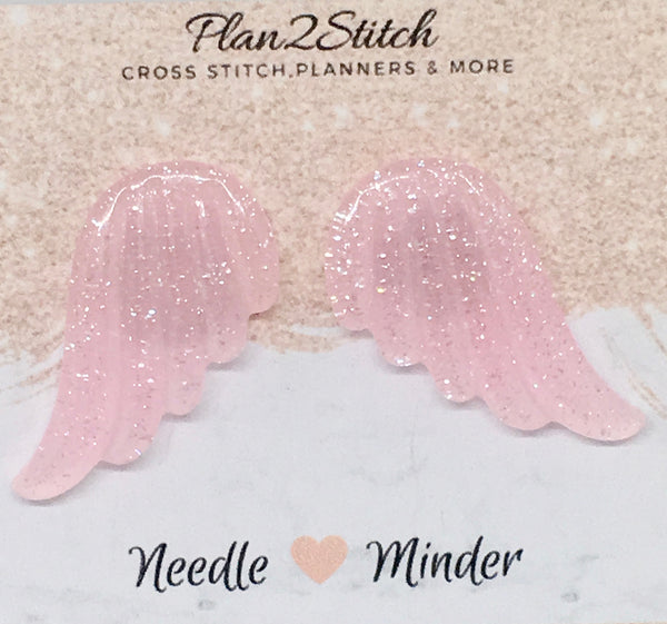 Angel's Wings Pair of Pink or Purple Needleminder