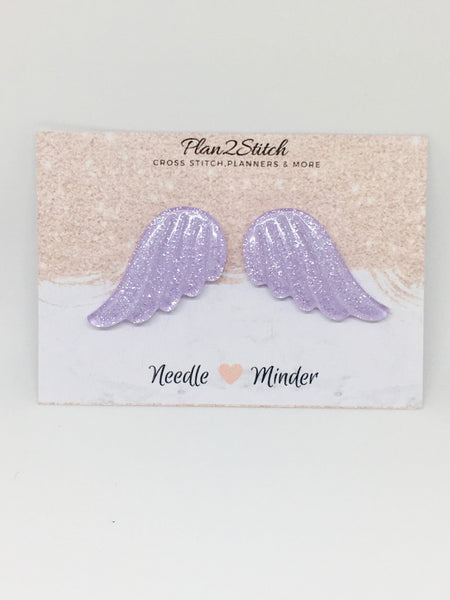 Angel's Wings Pair of Pink or Purple Needleminder
