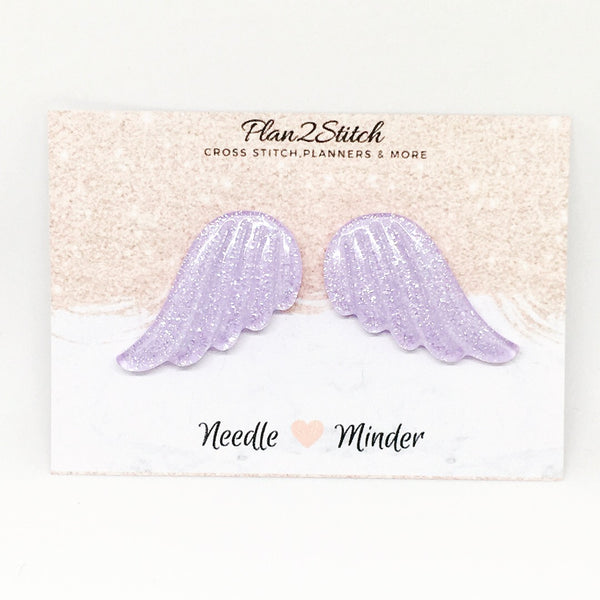 Angel's Wings Pair of Pink or Purple Needleminder