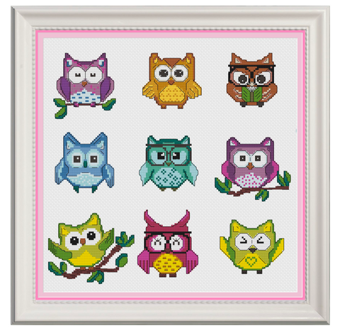 Twit Twoo Counted Cross Stitch Chart