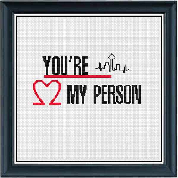 You're my Person Counted Cross Stitch Chart