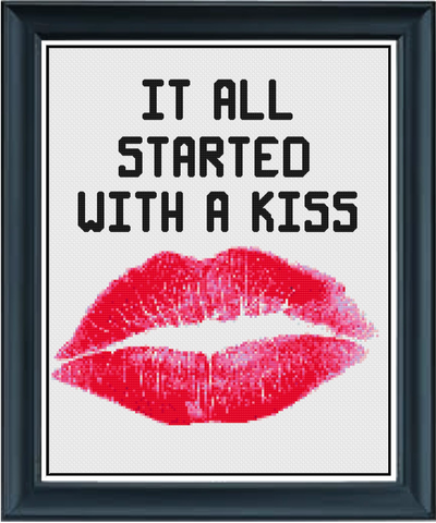 Kiss Counted Cross Stitch Chart