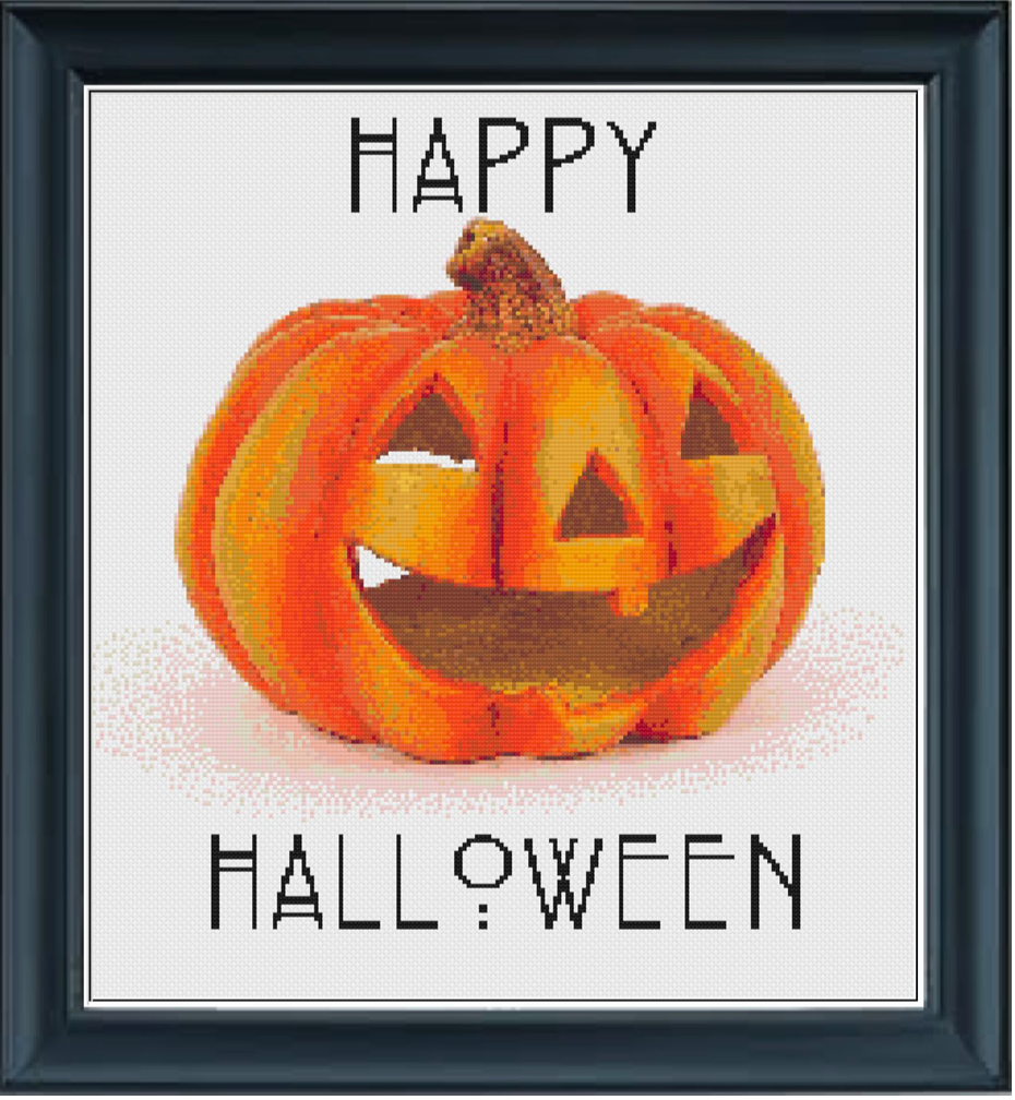 Happy Halloween Counted Cross Stitch Chart