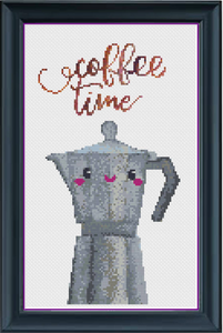 Coffee Time Counted Cross Stitch Chart