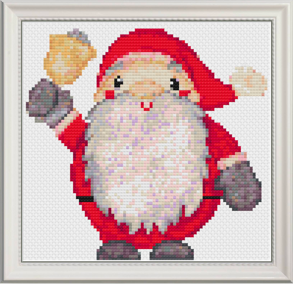 Santa Clause Counted Cross Stitch Chart