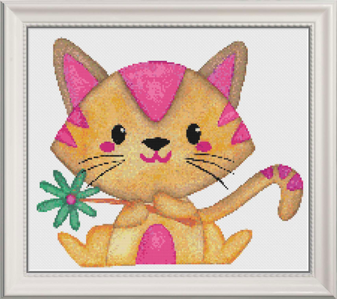 Sally the Cat Counted Cross Stitch Chart