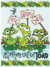 Dimensions Counted Cross Stitch Kit -Frog Parking