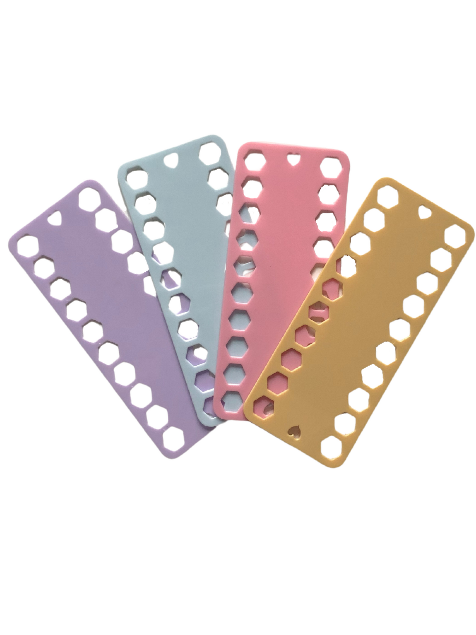Set of 4 Plastic Thread Organisers - Pastel Edition
