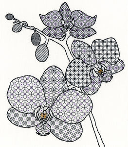Blackwork Orchid Bothy Threads Kit