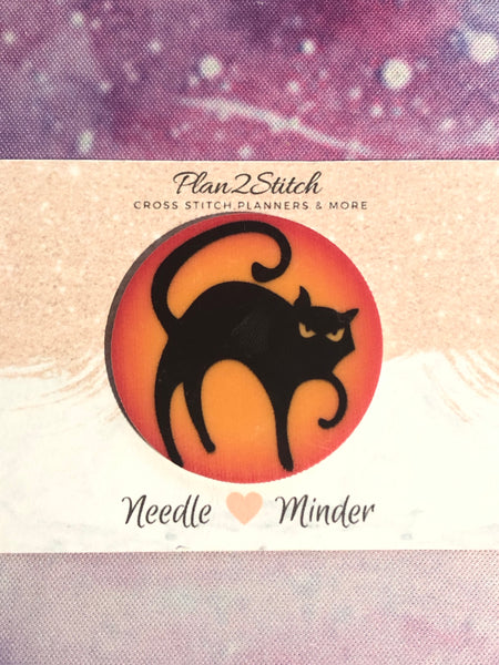 Black Cat Halloween Needle Minder