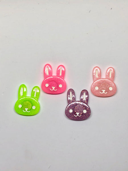 Large Glitter Rabbit Head Needleminders