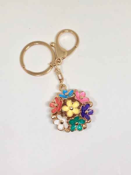 Colourful Flower Bunch Keyring