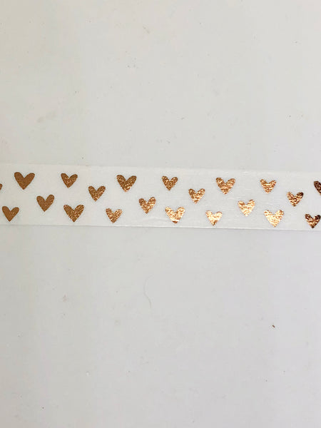 Heart Rose Gold Foil Washi Tape
