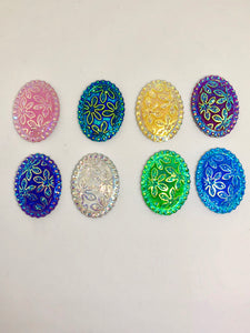 Oval Flower Sparklies Needleminders for Cross Stitch/Embroidery