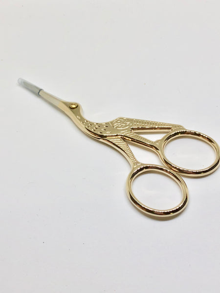 Gold Stork Embroidery Scissors