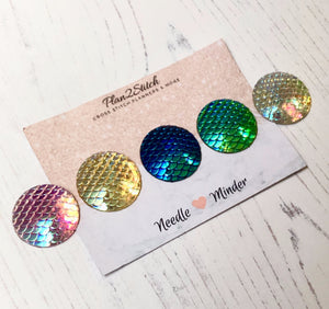 Mermaid Scale Dot Needleminders for Cross Stitch and Embroidery
