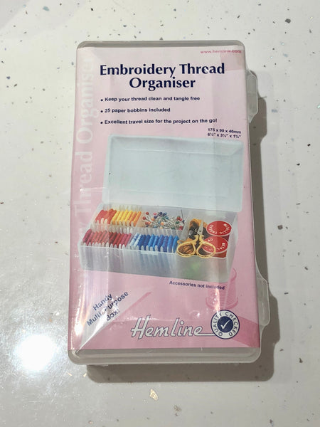 Small Hemline Embroidery Thread Organiser Plastic Compartmental Storage Box