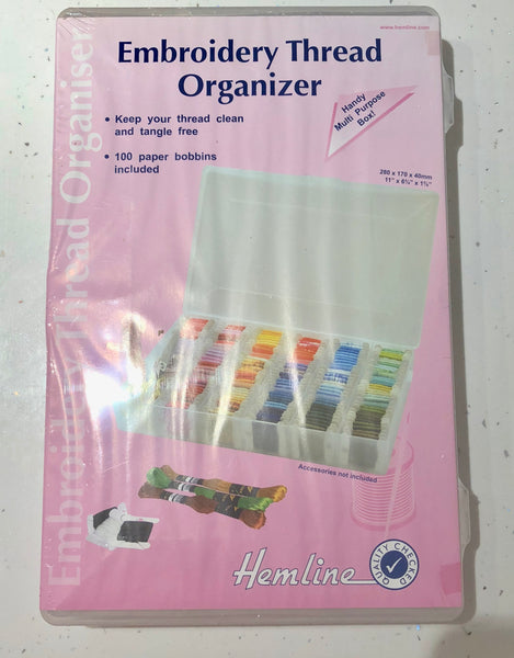 Large Hemline Embroidery Thread Organiser Plastic Compartmental Storage Box