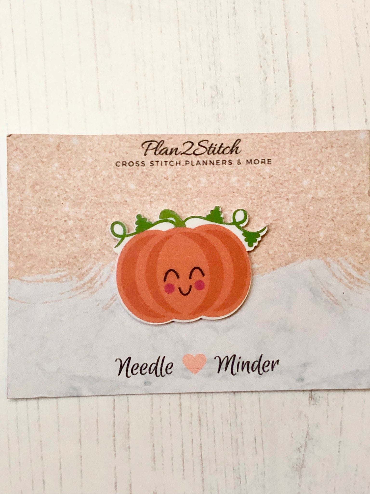 Halloween Pumpkin Needleminder for Cross stitch and Embroidery