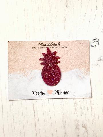 Confetti Pink Pineapple Needle Minder