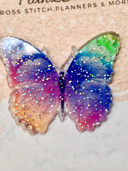 Glittery Butterfly Needle Minder