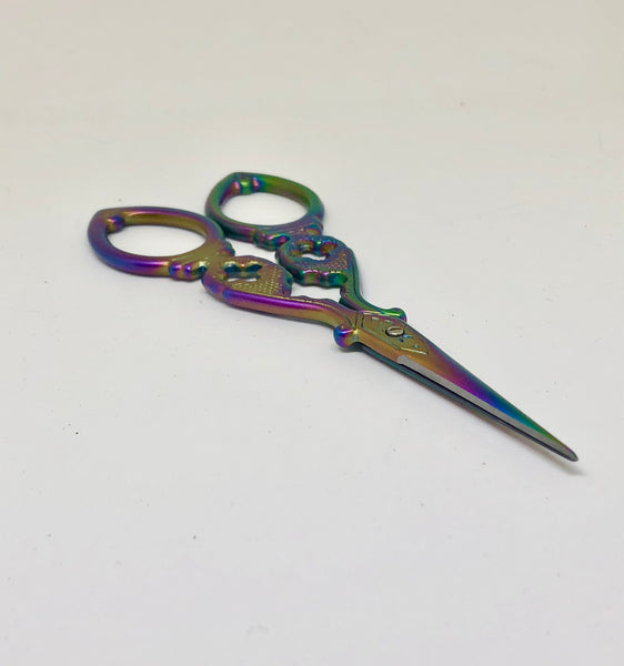 Gothic Vintage Rainbow Embroidery Scissors