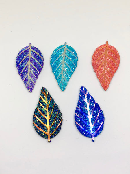 Sparkly Leaf Needleminder for Cross Stitch and embroidery