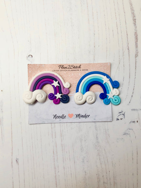 Over the Rainbow Polymer Clay Needle Minder