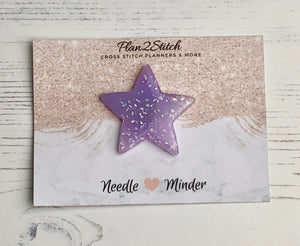 Purple Glitter Star Needle Minder