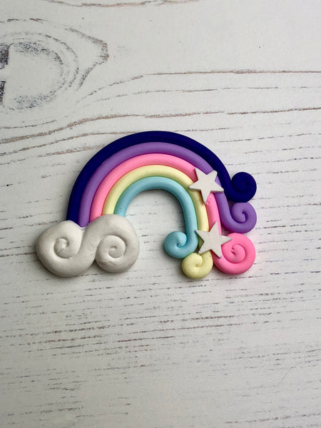Purple Rainbow Polymer Clay Needleminder