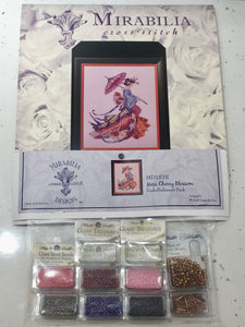 Miss Cherry Blossom MD153 Mirabilia MD141 Cross Stitch Chart/Embellishment Pack