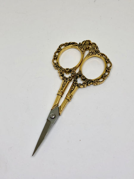 Vintage Gold Floral Scissors