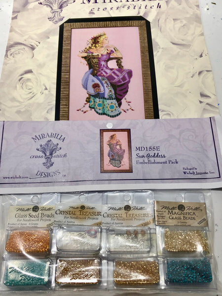 Sun Goddess Mirabilia MD155 Cross Stitch Chart/Embellishment Pack