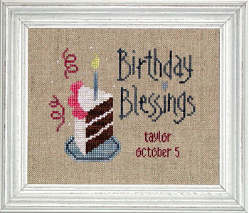 Birthday Blessings Snippet Lizzie Kate Chart