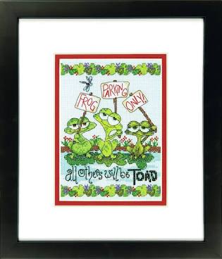Dimensions Counted Cross Stitch Kit -Frog Parking